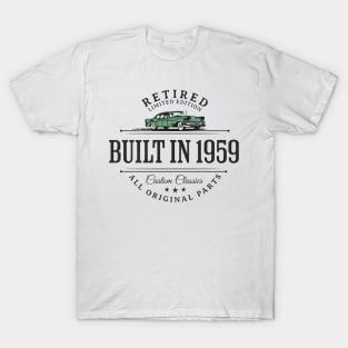 1959 Retired Parts Retirement Birthday T-Shirt